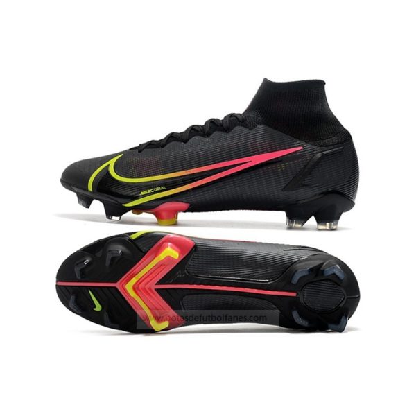 Nike Mercurial Superfly Elite FG Negro x Prisma Negro Amarillo Rojo